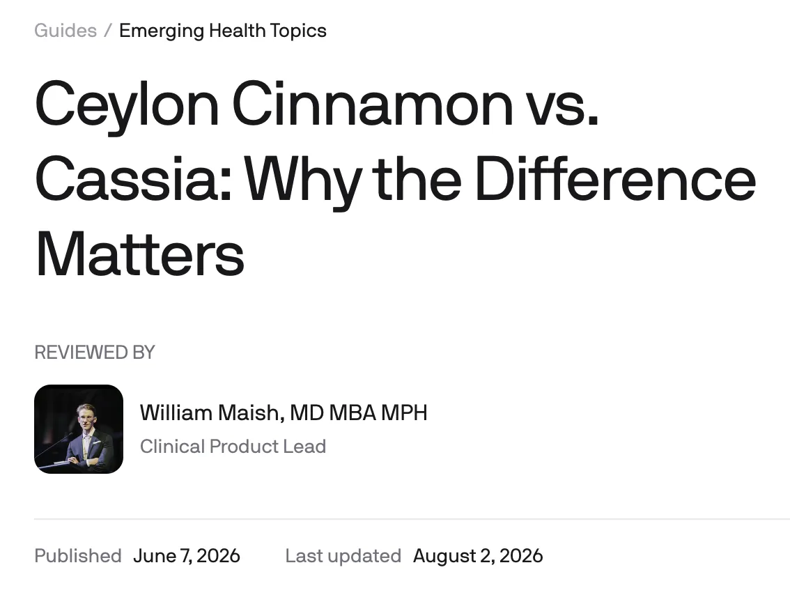 Article: Ceylon Cinnamon vs. Cassia, why the difference matters